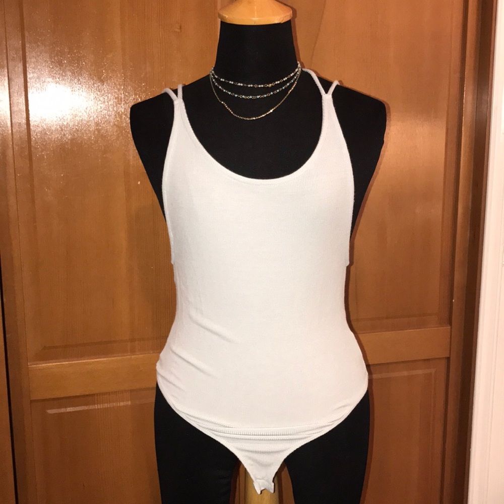 Light Blue Bodysuit with strapped back